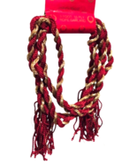 Lord and Taylor Red Gold Satin Christmas 9ft. 15 Ply Rope Garland w/ Tas... - $7.91