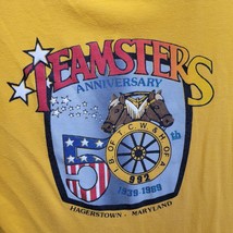 Vtg Teamsters Union Anniversary T-shirt Hanes 50-50 Men&#39;s Sz  XL 1989 Si... - $58.05