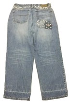 Vintage Tommy Hilfiger Men&#39;s/Woman&#39;s Studded Jeans Stars And Stripes SZ 36x32 - £33.23 GBP