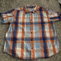 Mens Columbia Short Sleeve Plaid Button Up Shirt Size 2XL XXL  - £14.93 GBP