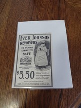 1903 Iver Johnson Revolver Ad Fire Arms Guns Fitchburg Mass. YOUNG GIRL W/ GUN - £7.42 GBP