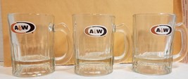 Lot of 3 Mugs Vtg A&amp;W Root Beer Mini Baby Mug 3 with Logos AW 3 1/8&quot; Tall - £14.63 GBP