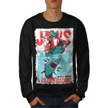 Wellcoda Jaws Killing Machine Mens Sweatshirt, Shark Casual Pullover Jumper - £24.11 GBP+