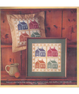 Sunset Needlepoint Embroidery Kit School House Sampler 12x12&quot; 1983 Pillo... - £26.56 GBP