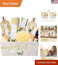 Exquisite Christmas Spa Gift Basket - Vanilla Bath Set for Ultimate Rela... - $55.50