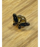 Vintage Miniature Gold Tone Butterfly Lapel Pin Pinback Button KG - $184.53 MXN