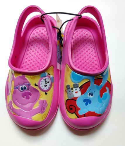 Blues Clues Clogs for Girls Size 5/6 7/8 9/10 or 11/12 Foam Sandals Magenta - £7.95 GBP