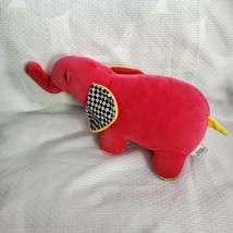 1998 Manhattan Toy Stuffed Plush Velour Elephant Fuchsia Hot Pink Black ... - $98.99