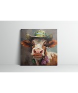 Cow Painting, Rustic Farmhouse Wall Art Decor, Cute Cow Portrait, Cow Pi... - £21.01 GBP+