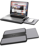 Portable Laptop Lap Desk W/Retractable Left/Right Mouse Pad Tray, Non-Sl... - $635.61 MXN