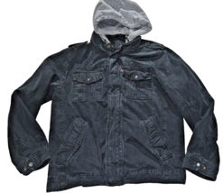 Levis Trucker Jacket Men Size medium Workwear Cotton Lined Hood Insulate... - $25.15