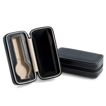 Bey-Berk Two Travel Watch Case BB591BLK Black Leather - $62.95