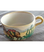 Vintage Hand Crafted Terra Cotta Pottery Coffee Cup - Peru -COLORFUL CLA... - £13.40 GBP