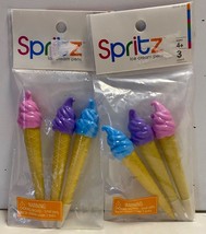 Spritz ICE CREAM CONE Pens - Pk of 3 - Lot of 2 Pkgs NEW Party Favors / Prizes - £3.35 GBP