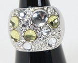 Sophie Signed Rings Size 7.5 Silver Tone Rhinestones - £10.06 GBP
