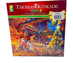 Thomas Kinkade Santa&#39;s Workshop 2018 Ceaco Jigsaw Puzzle 1000 Pieces Sealed - $19.09