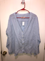 NWT Loft Womens Gauzy Long Sleeve Lightweight Blouse Boho Peasant SZ LARGE - £14.23 GBP