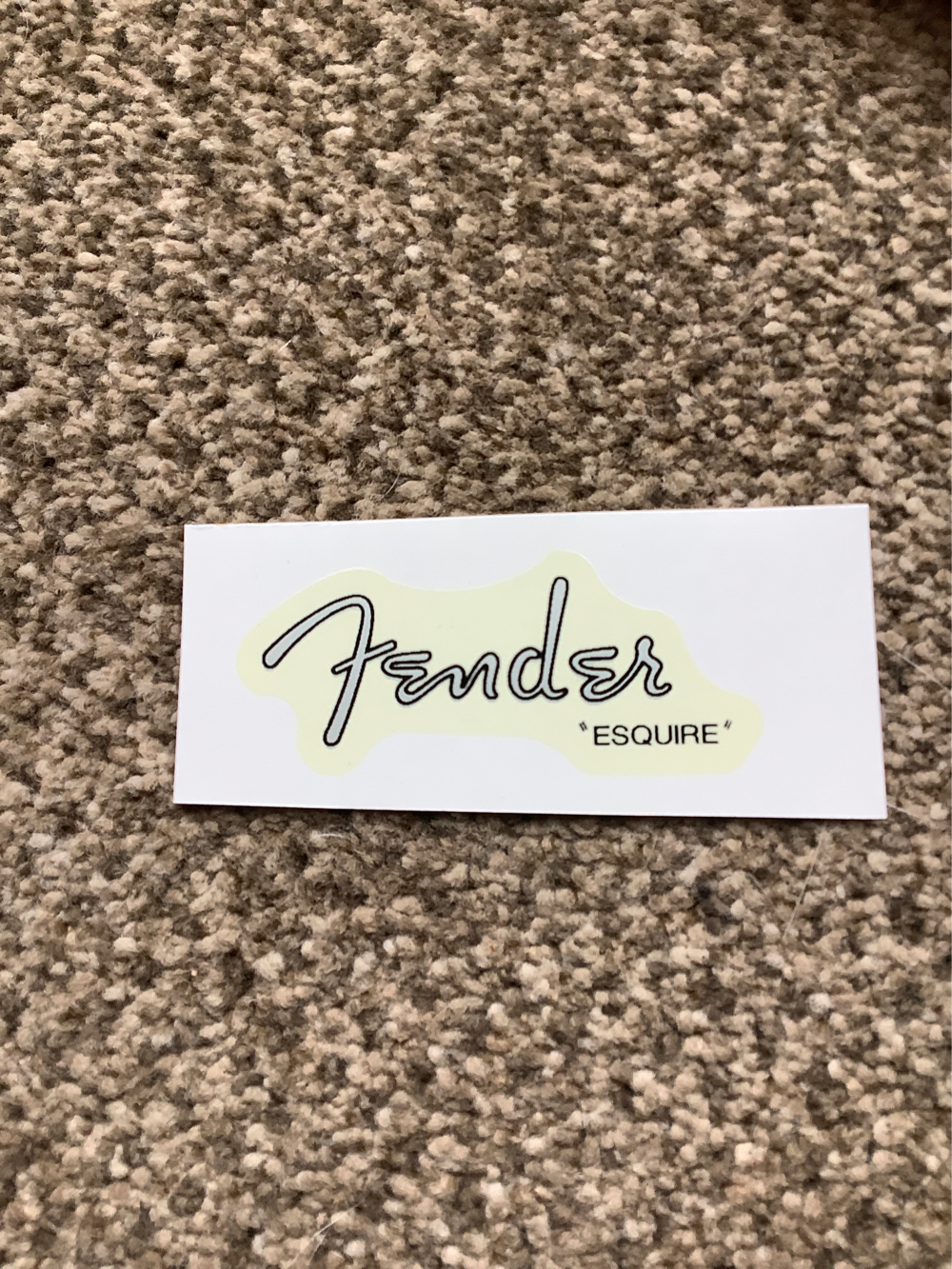 54 - 60s Spaghetti Style waterslide headstock decal Gold - $4.50