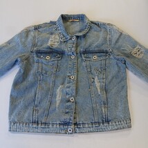 Highway Jeans Women's Blue Cotton Blend Distressed Denim Jacket Pockets Size L image 12