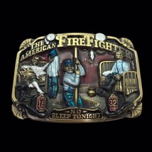 Vintage Belt Buckle 1986 American Firefighter Made in USA No Sleep Tonight - £11.60 GBP