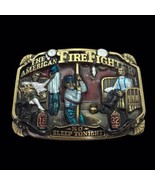 Vintage Belt Buckle 1986 American Firefighter Made in USA No Sleep Tonight - £11.84 GBP