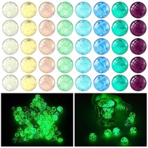 48 Pieces Marbles Glow In The Dark Marbles For Kids Mixed Colors Luminous Glass  - £22.02 GBP