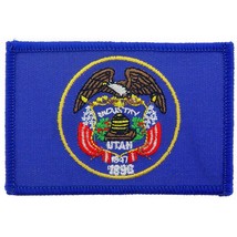 Utah State Flag Patch 2 1/2&quot; x 3 1/2&quot; - £14.04 GBP