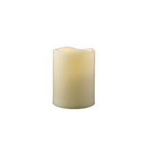 4&quot; Ivory Flameless Indoor Outdoor Pillar Candle - £23.80 GBP