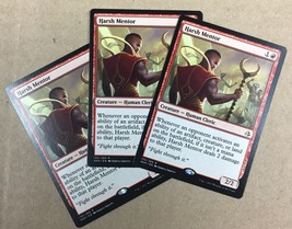3x Harsh Mentor - Amonkhet - MTG - Magic The Gathering - Ships Top Loader - $11.95