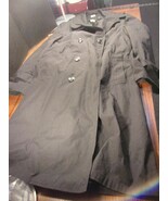 MILITARY REGULATION UNIFORM BLACK TRENCH OVER-COAT W/ LINER 38R SI 480 - $51.92 CAD