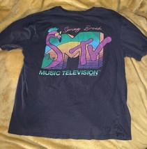 MTV Spring Break Men’s Size Small Dark Gray w/ Peacock Logo T-Shirt - £13.39 GBP