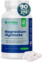 Magnesium Glycinate 275mg Supplement - Stress, Sleep Relief &amp; more - 90 ... - £11.76 GBP