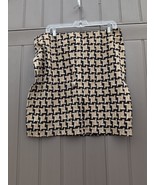 J. McLaughlin Pencil Skirt Womens Mini Houndstooth Back Zip Black Beige ... - $46.03 CAD