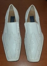 Majestic Collection Shoes Men&#39;s Sz.7.5 White Casual Loafers Leather. - £17.62 GBP
