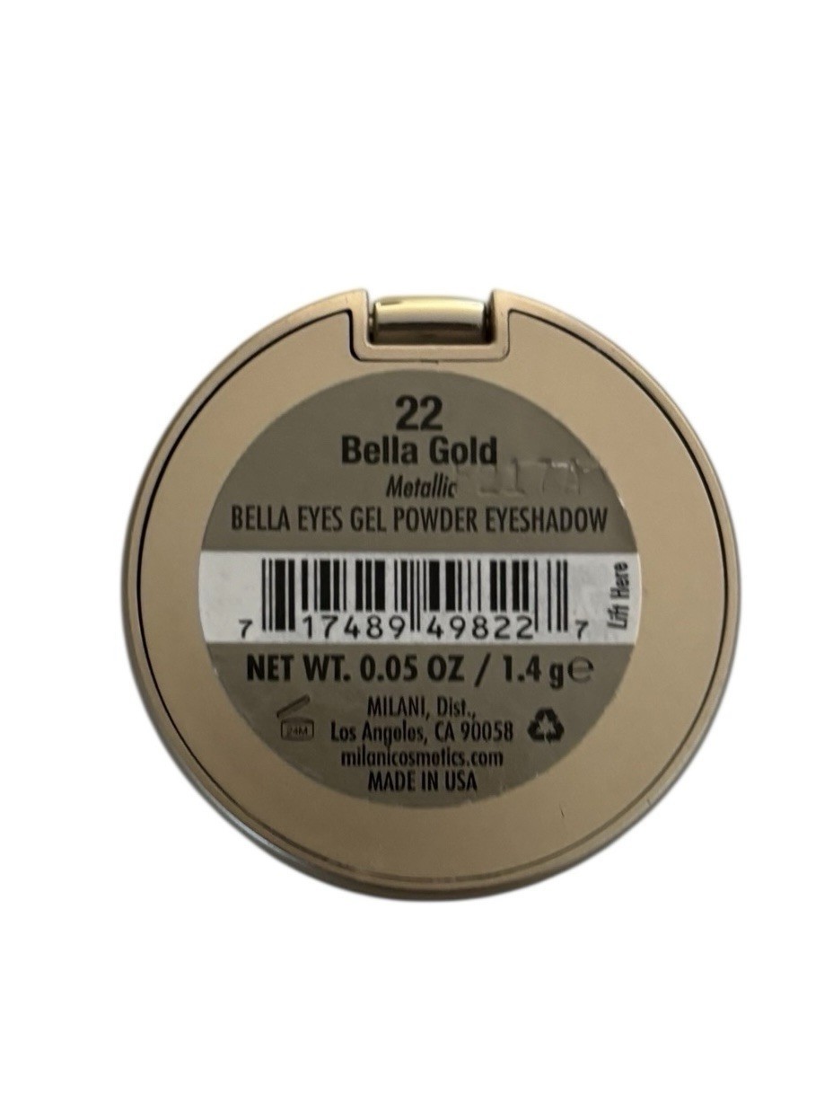 MILANI Bella Eyes Gel Powder Eyeshadow 22 Bella Gold Metallic, Rare Item image 3