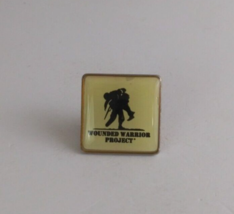 Vintage Wounded Warrior Project Cream &amp; Black Enamel Lapel Hat Pin - £5.72 GBP