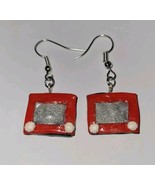 Sketch Toy Earrings Silver Wire Retro Toy Kids Drawing - $8.75