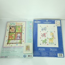 Bucilla Cross Stitch Birth Record Jungle Babies Wild Thing Dimension Lot... - $22.76