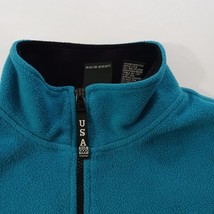 Vtg JC Penny USA Olympic Men's Teal Blue 1/4 Zip Pullover Sweatshirt Size Large  image 6