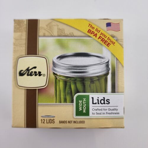 Kerr Wide Mouth Canning/Mason Jar Lids. Box of 12 Suretight Lids. 2139399 - $7.99