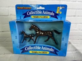 4116 1995 Ertl Farm Country Collectible Animals Thoroughbred Mare with Foal NEW - £16.47 GBP