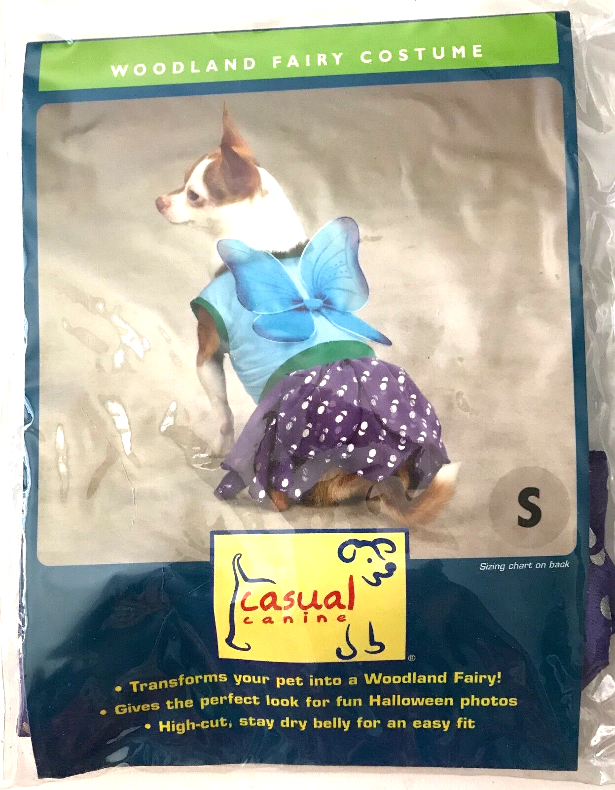Woodland Fairy Halloween Dog Costume Size Small by Casual Canine New in Package - £15.45 GBP