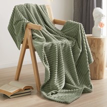 Fleece Blanket Queen Size  280Gsm Super Soft Lightweight Bed Blanket With Strip, - $36.99