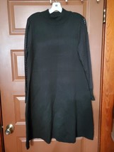 Nina Leonard Women&#39;s Black Long Sleeve Mock Neck Sweater Dress Size XL - $24.75