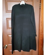 Nina Leonard Women&#39;s Black Long Sleeve Mock Neck Sweater Dress Size XL - £19.46 GBP