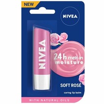 Nivea Soft Rose Lip Balm - 24h Moisture With Natural Oils, 4.8g (Pack of 1) - $10.88