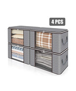  Clear Storage Bags   (4 Pack) Stackable for Clothing Linen Blankets Sho... - $48.68 CAD