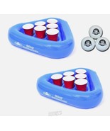 GoPong Pool Pong Rack Floating Beer Pong Set, Includes 2 Rafts and 3 Pon... - $445.05 MXN
