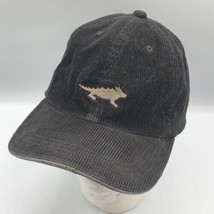 Horny Toad Black Strapback Corduroy Hat Adjustable Cap Sample - £23.18 GBP