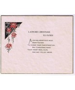 Christmas Gift or Presentation Card Poinsettias A Joyous Christmas To Fa... - £3.88 GBP